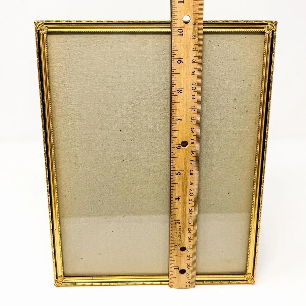 Vintage Black Gold Picture Frame 8x10 Photo Ornate Hollywood Regency Decor